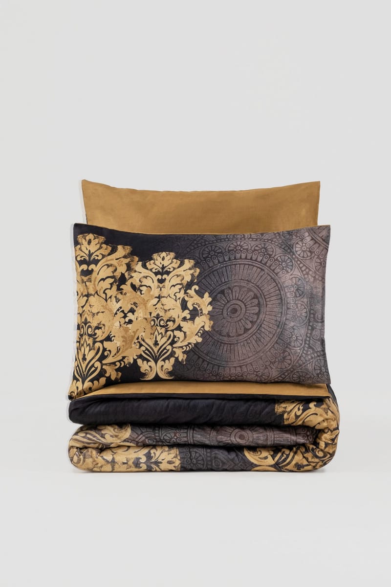 Jovrenis sengesett 240x220 cm, Antrasitt/Beige