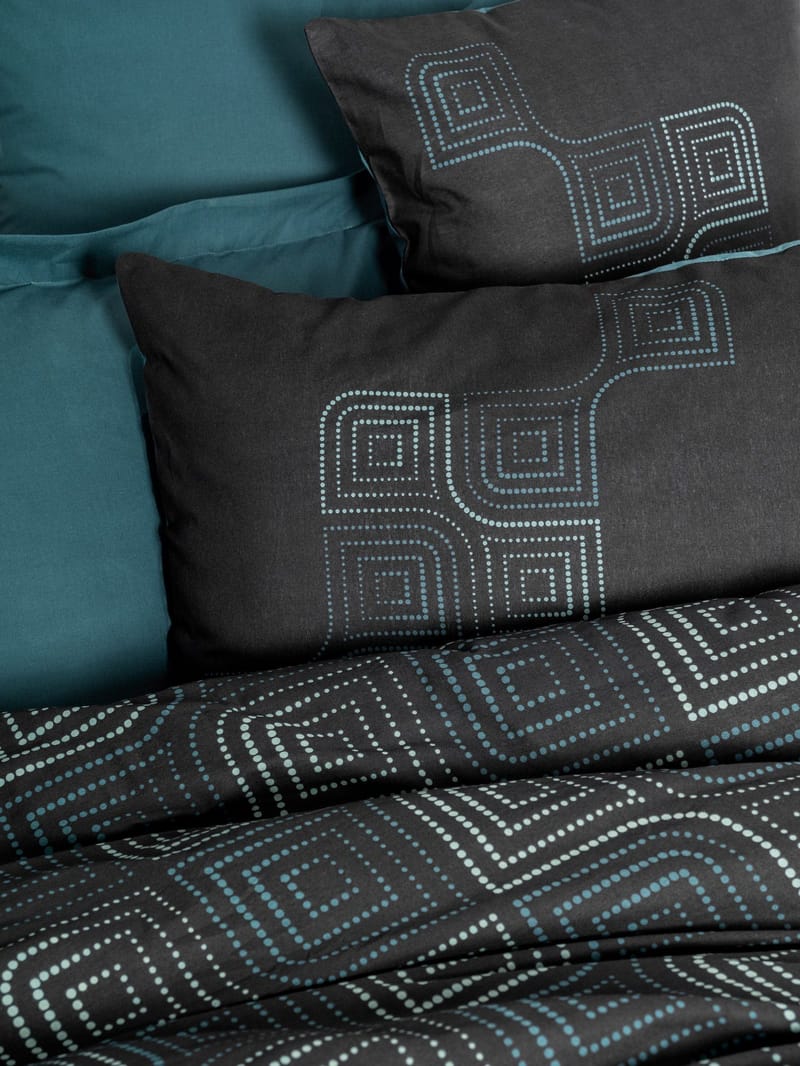 Marionis sengesett 240x220 cm - Petrolblå - Tekstiler & tepper - Sengetøy - Sengesett - Dynetrekksett dobbeltseng