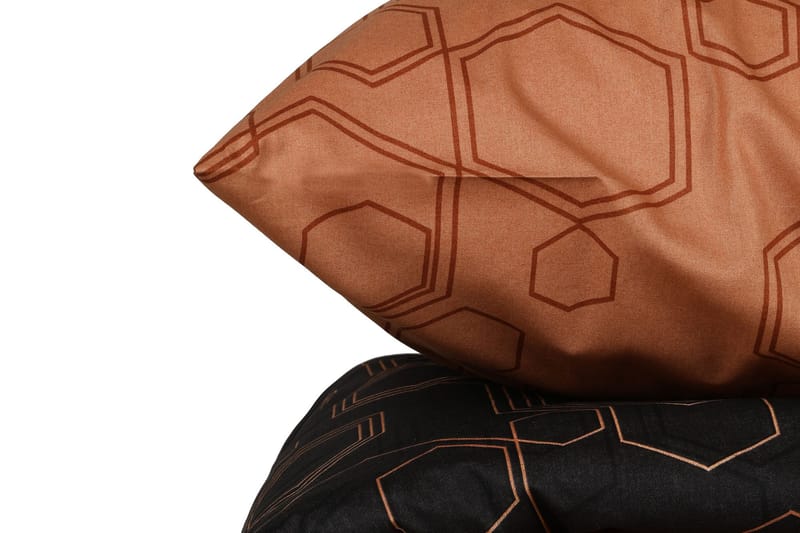 Marteby sengesett 140x200 cm - Kobber Svart - Tekstiler & tepper - Sengetøy - Sengesett