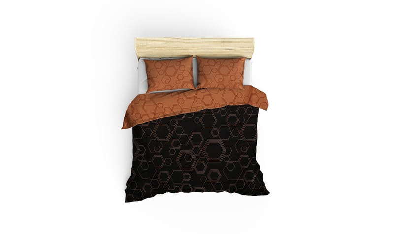 Marteby sengesett 240x220 cm - Gryningskobber Svart - Tekstiler & tepper - Sengetøy - Sengesett