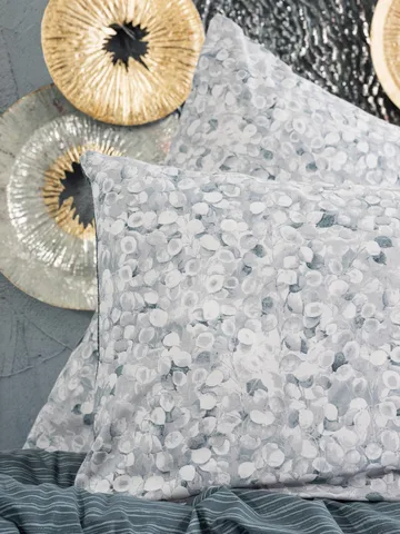 Molliere sengesett 240x220 cm - Antrasitt Hvit Grå - Tekstiler & tepper - Sengetøy - Sengesett - Dynetrekksett dobbeltseng