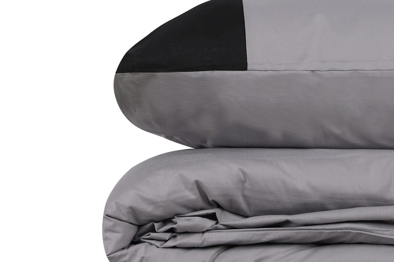 Nelam sengesett 240x220 cm - Grå Svart - Tekstiler & tepper - Sengetøy - Sengesett - Dynetrekksett dobbeltseng