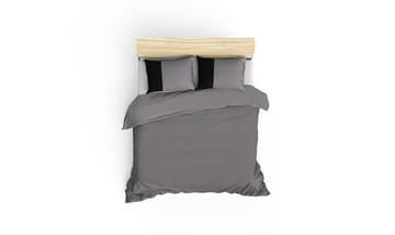 Nelam sengesett 240x220 cm - Grå Svart - Tekstiler & tepper - Sengetøy - Sengesett - Dynetrekksett dobbeltseng