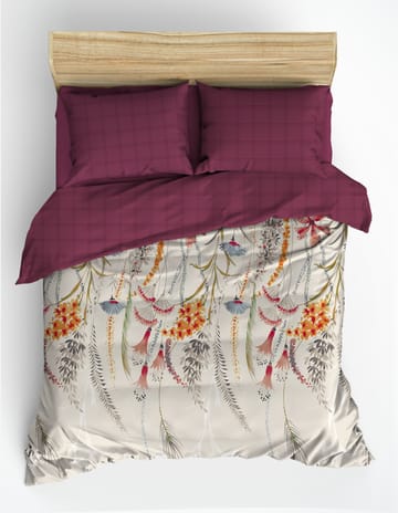 Omvyn sengesett 240x220 cm - Klar vinrød - Tekstiler & tepper - Sengetøy - Sengesett - Dynetrekksett dobbeltseng