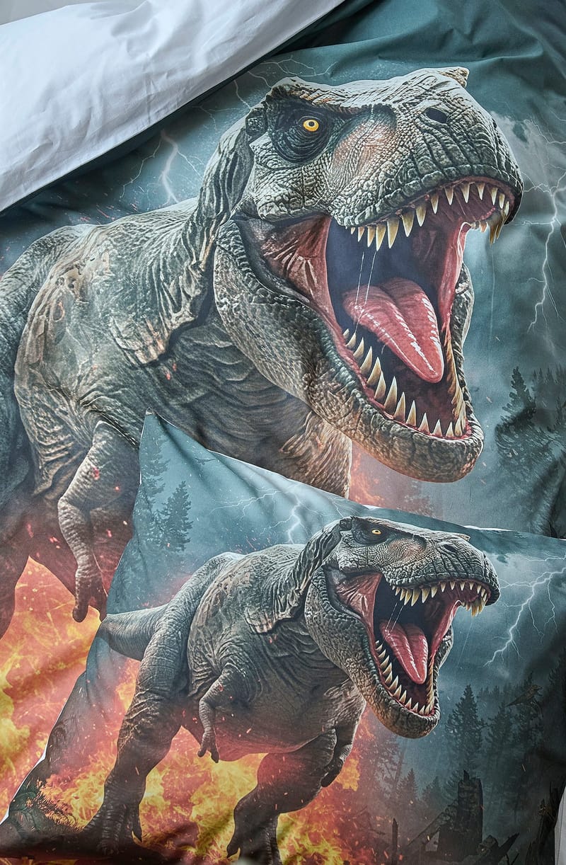 Påslakensett enkeltseng 2-dels sett Dinosaur - Tekstiler & tepper - Sengetøy - Sengesett - Dynetrekksett dobbeltseng