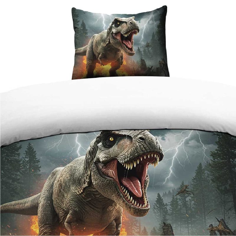 Påslakensett enkeltseng 2-dels sett Dinosaur