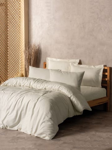 Plaid sengesett 200x200 cm - Krem - Tekstiler & tepper - Sengetøy - Sengesett