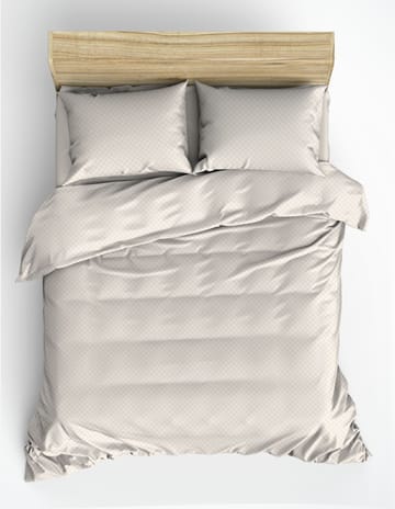 Plaid sengesett 200x200 cm - Krem - Tekstiler & tepper - Sengetøy - Sengesett