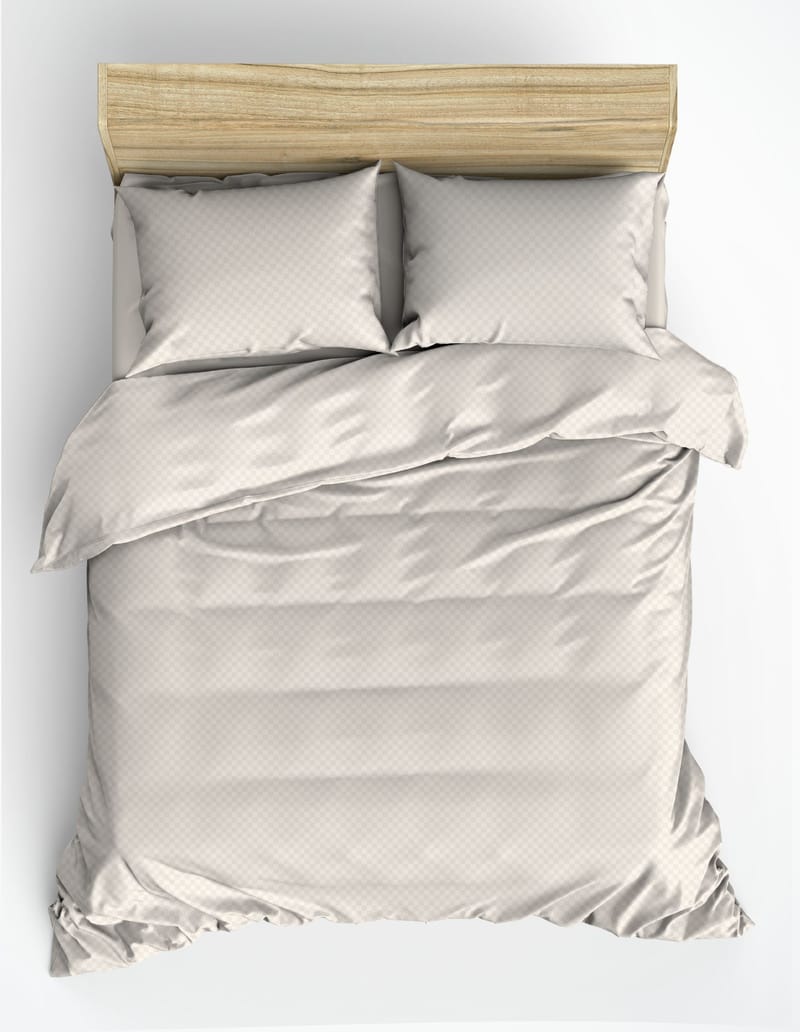 Plaid sengesett 200x200 cm - Krem - Tekstiler & tepper - Sengetøy - Sengesett