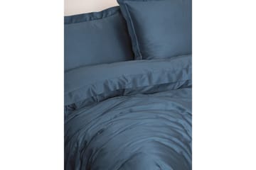 Satin enkelt dynetrekk sett Galinportla Blå - Blå - Tekstiler & tepper - Sengetøy - Sengesett