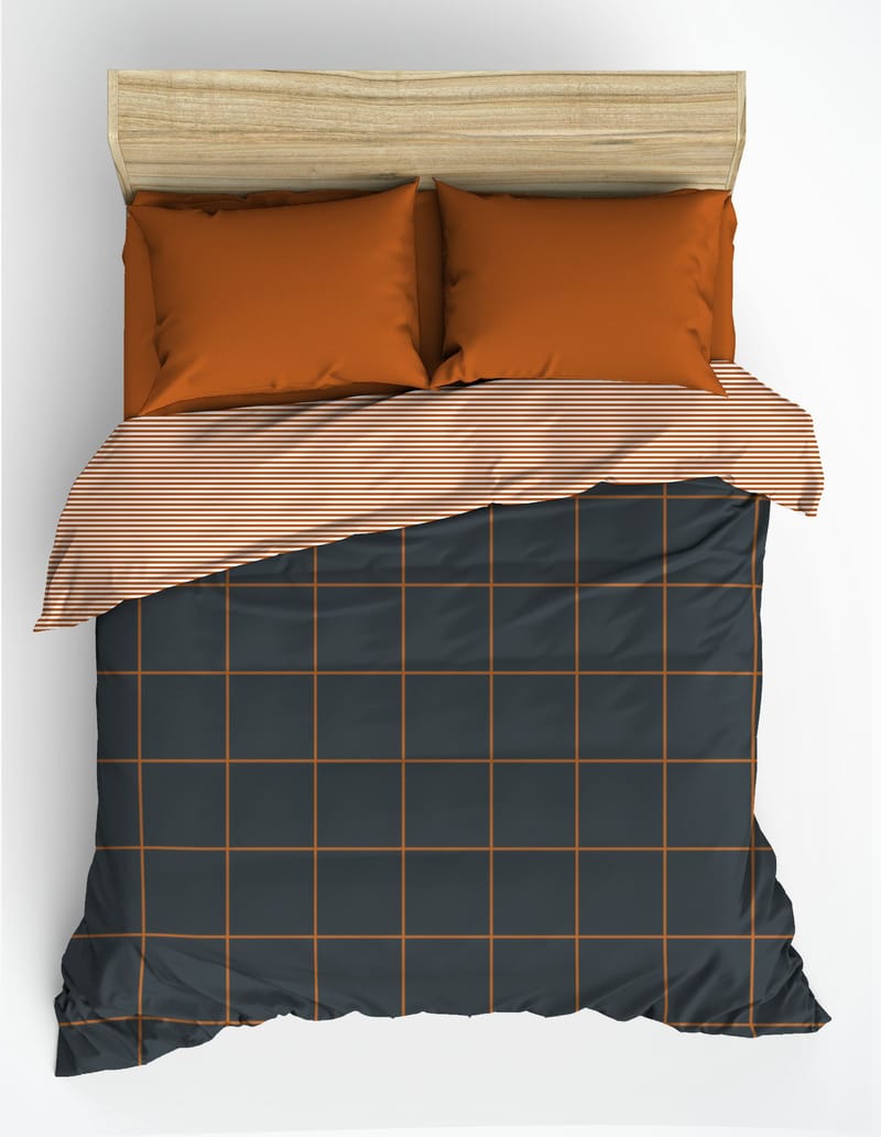 Wilmaake sengesett 240x220 cm - Kanel Mørk blå - Tekstiler & tepper - Sengetøy - Sengesett