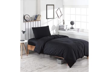 Sengetøysett EnLora Home Enkelt 3-deler - Svart - Tekstiler & tepper - Sengetøy - Sengesett