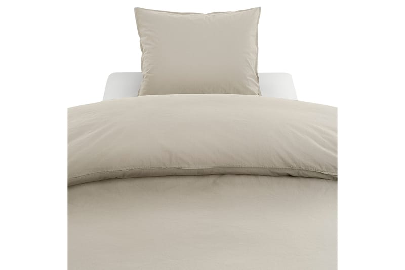 Sengetøysett Percale 3-deler 210x220/50x60 cm Linbeige - Borganäs - Sengesett - Sengetøy - Dynetrekksett dobbeltseng