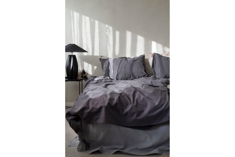 Sengetøysett Percale 3-deler 210x220/50x60 cm Grå - Borganäs - Sengesett - Sengetøy - Dynetrekksett dobbeltseng