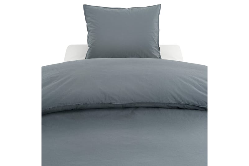 Sengetøysett Percale 3-deler 210x220/50x60 cm Midnattblå - Borganäs - Sengesett - Sengetøy - Dynetrekksett dobbeltseng