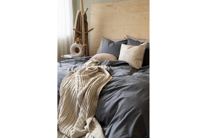 Sengetøysett Percale 3-deler 210x220/50x60 cm Midnattblå - Borganäs - Tekstiler & tepper - Sengetøy - Sengesett