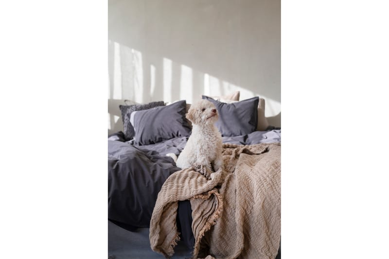 Sengetøysett Percale 3-deler 210x220/50x60 cm Midnattblå - Borganäs - Tekstiler & tepper - Sengetøy - Sengesett