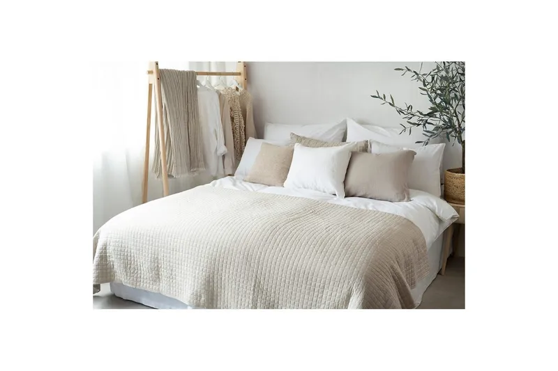 Sengeteppe Borganäs of Sweden - 250 x 250 cm, Lin - Tekstiler & tepper - Sengetøy