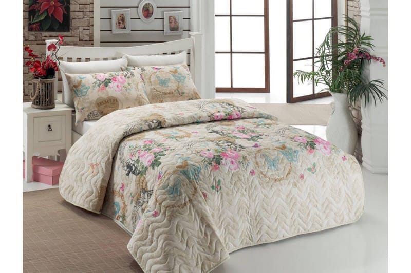 Sengeteppe Eponj Home Enkelt 160x220+Putetrekk Quiltet - Sengeteppe - Sengesett - Sengetøy