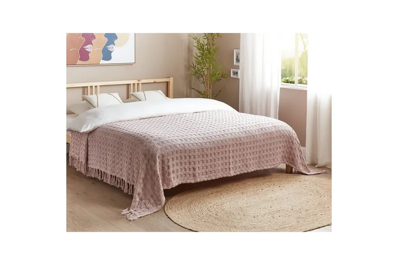 Sengeteppe Bere Rosa, 220x240 cm - Rosa, 220x240 cm - Tekstiler & tepper - Sengetøy - Sengeteppe