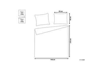 Sengeteppe Rayen med puter 140x210 cm - 140x210 cm - Tekstiler & tepper - Sengetøy - Sengeteppe