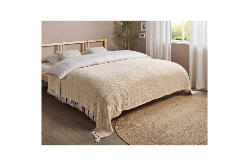 Sengeteppe Toutli Beige, 220x240 cm - Beige, 220x240 cm - Tekstiler & tepper - Sengetøy - Sengeteppe
