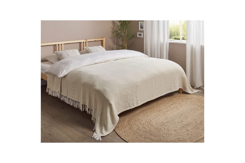 Sengeteppe Toutli Lys beige, 220x240 cm - Lys beige, 220x240 cm - Tekstiler & tepper - Sengetøy - Sengeteppe