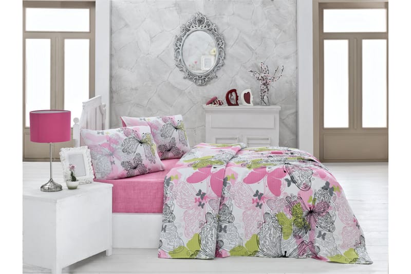 Sengeteppe Victoria Enkelt 160x230 cm - Rosa|Hvit|Grønn|Svart - Sengeteppe enkeltseng - Sengetøy - Sengeteppe dobbeltseng - Sengeteppe