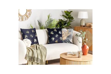 Pynteputer Goldenrod sett á 2 Svart/gull - Svart/gull - Tekstiler & tepper - Sengetøy - Sovepute - Hodepute & innerpute