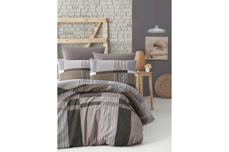 Victoria Ranforce Sengetøysett - Brun - Tekstiler & tepper - Sengetøy - Sengesett