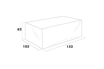 Hillerstorp Kungshult møbeltrekk sofa 2-seter svart - Hagemøbler & utemiljø - Øvrig hagemøbler - Møbelbeskyttelse - Overtrekk hagemøbler