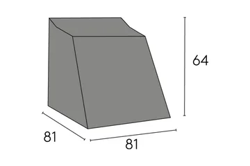 Møbelbeskyttelse Lenestol Hillerstorp Oxelunda Midtdel Svart - Tekstiler & tepper - Stoff - Møbelstoff - Møbeltrekk - Stoltrekk