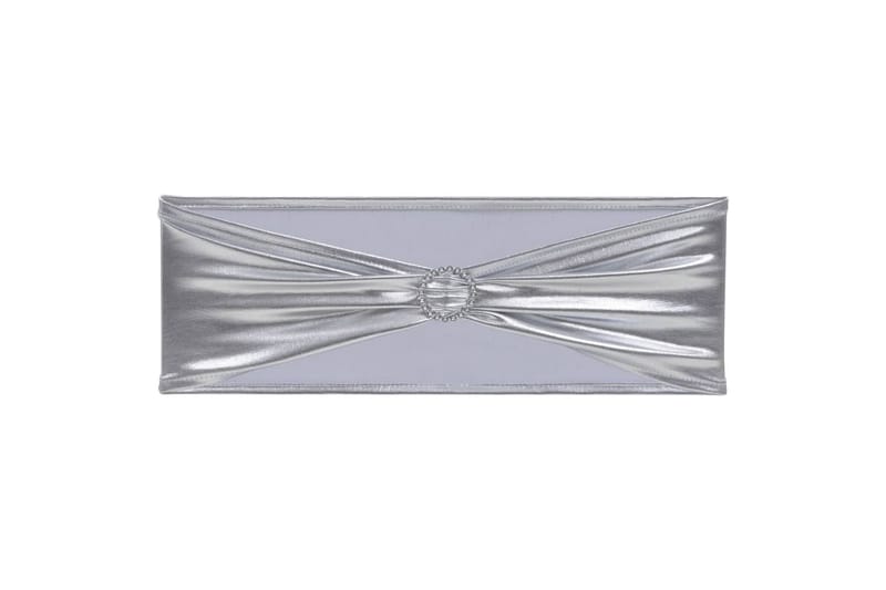 Stolbånd 25 stk stretch med diamantsløyfe sølv - Sølv - Stoltrekk