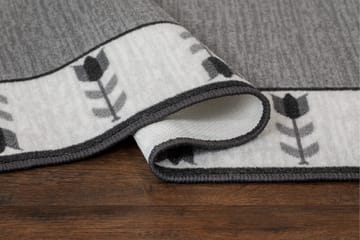 Tulpan Flatvevd Teppe 80x150 cm - Grå - Tekstiler & tepper - Teppe & matte - Flatvevde tepper