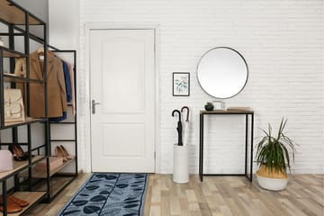 Løv Flatvevd Teppe 80x200 cm - Blå - Tekstiler & tepper - Teppe & matte - Flatvevde tepper