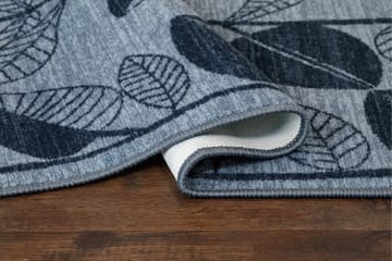 Løv Flatvevd Teppe 80x200 cm - Blå - Tekstiler & tepper - Teppe & matte - Flatvevde tepper