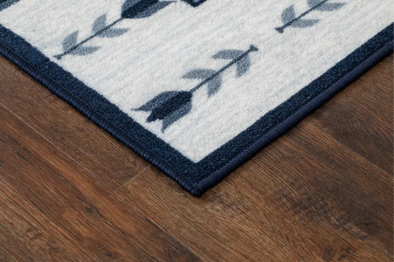 Tulpan Flatvevd Teppe 80x150 cm - Blå - Tekstiler & tepper - Teppe & matte - Flatvevde tepper