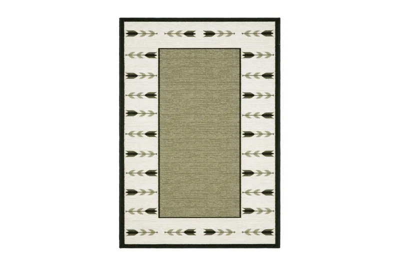 Tulpan Flatvevd Matte 160x230 cm, Grønn