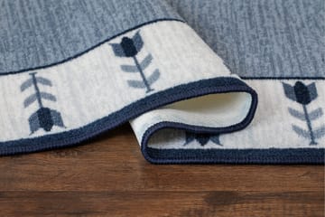 Tulpan Flatvevd Matte 57x200 cm - Blå - Tekstiler & tepper - Teppe & matte - Flatvevde tepper