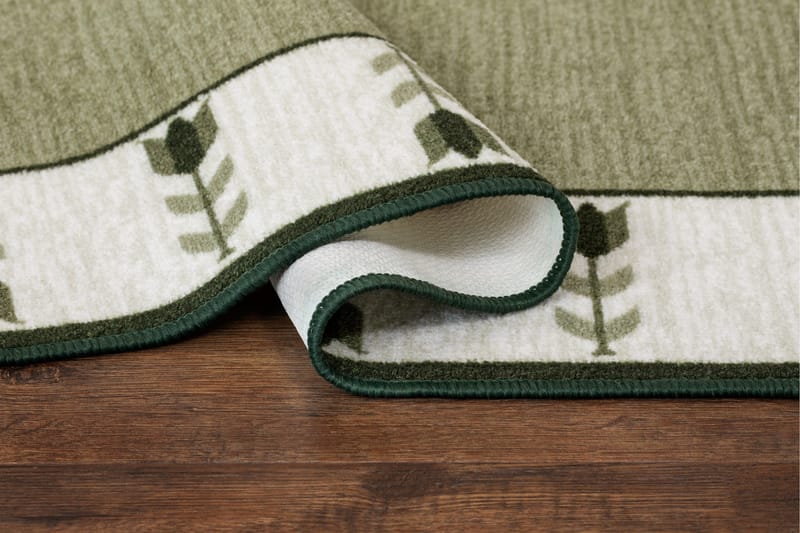 Tulpan Flatvevd Matte 160x230 cm - Grønn - Tekstiler & tepper - Teppe & matte - Flatvevde tepper