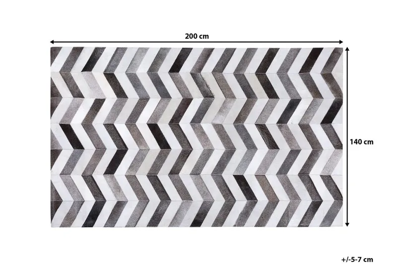 Aksaz Matte 140 | 200 cm - Grå - Tekstiler & tepper - Teppe & matte - Skinn & pelstepper - Kuskinn