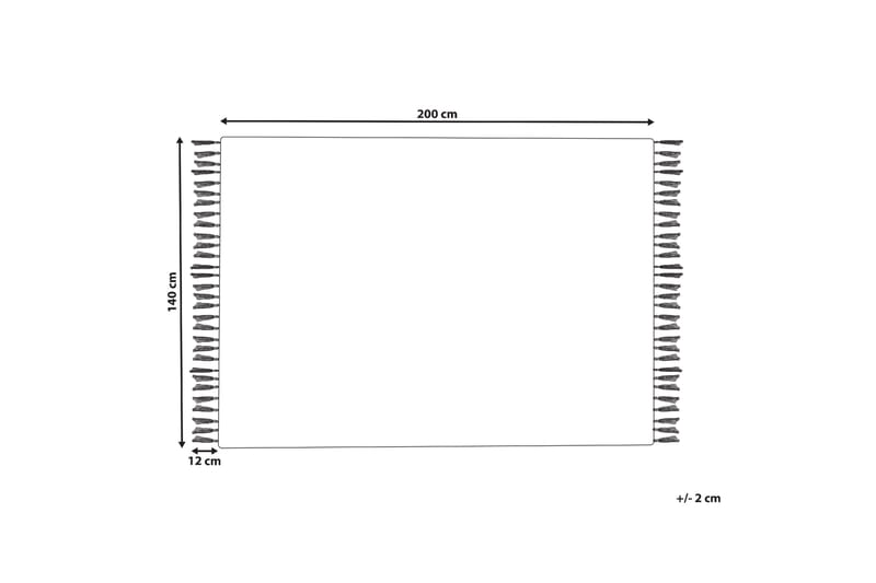Bademli Ryeteppe 140x200 cm - Blå - Tekstiler & tepper - Teppe & matte - Flatvevde tepper