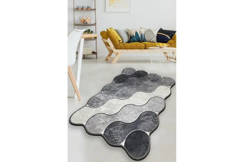 Badenaromsmatte Sirkel Grå / Lys Grå / Hvit - Kullgrå/Hvit/Lysegrå - Tekstiler & tepper - Teppe & matte - Baderomsmatte