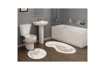 Badenaromsmattesett (2 deler) Elevate Krem - Cremehvit - Tekstiler & tepper - Teppe & matte - Baderomsmatte
