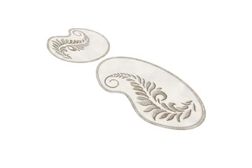 Badenaromsmattesett (2 deler) Elevate Krem - Cremehvit - Tekstiler & tepper - Teppe & matte - Baderomsmatte