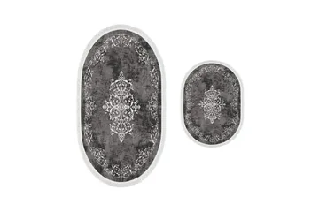 Badenaromsmattesett (2 deler) Winrel Grå - Lysegrå - Tekstiler & tepper - Teppe & matte - Baderomsmatte