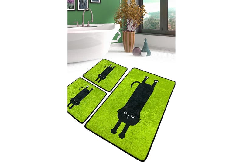 Angola Baderomsmatte 60x100 cm Rektangulær, Grønn