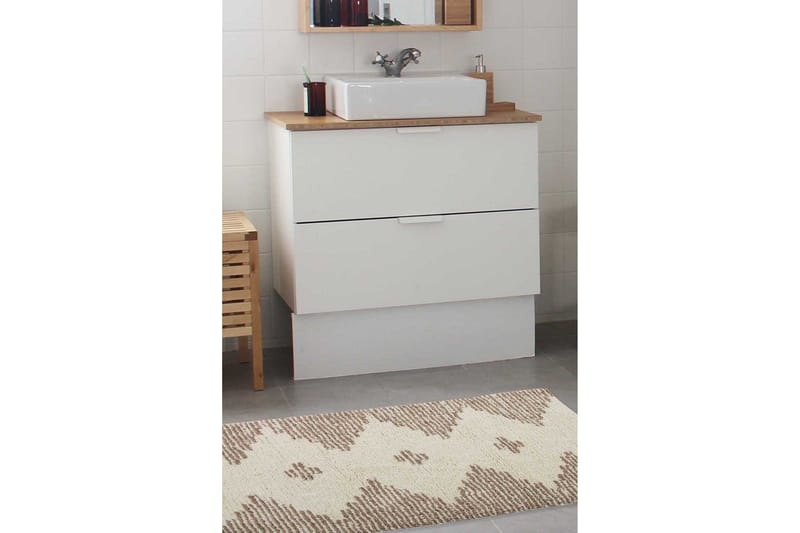 Baderomsmatte Neetu 70x110 cm Rektangulær, Brun