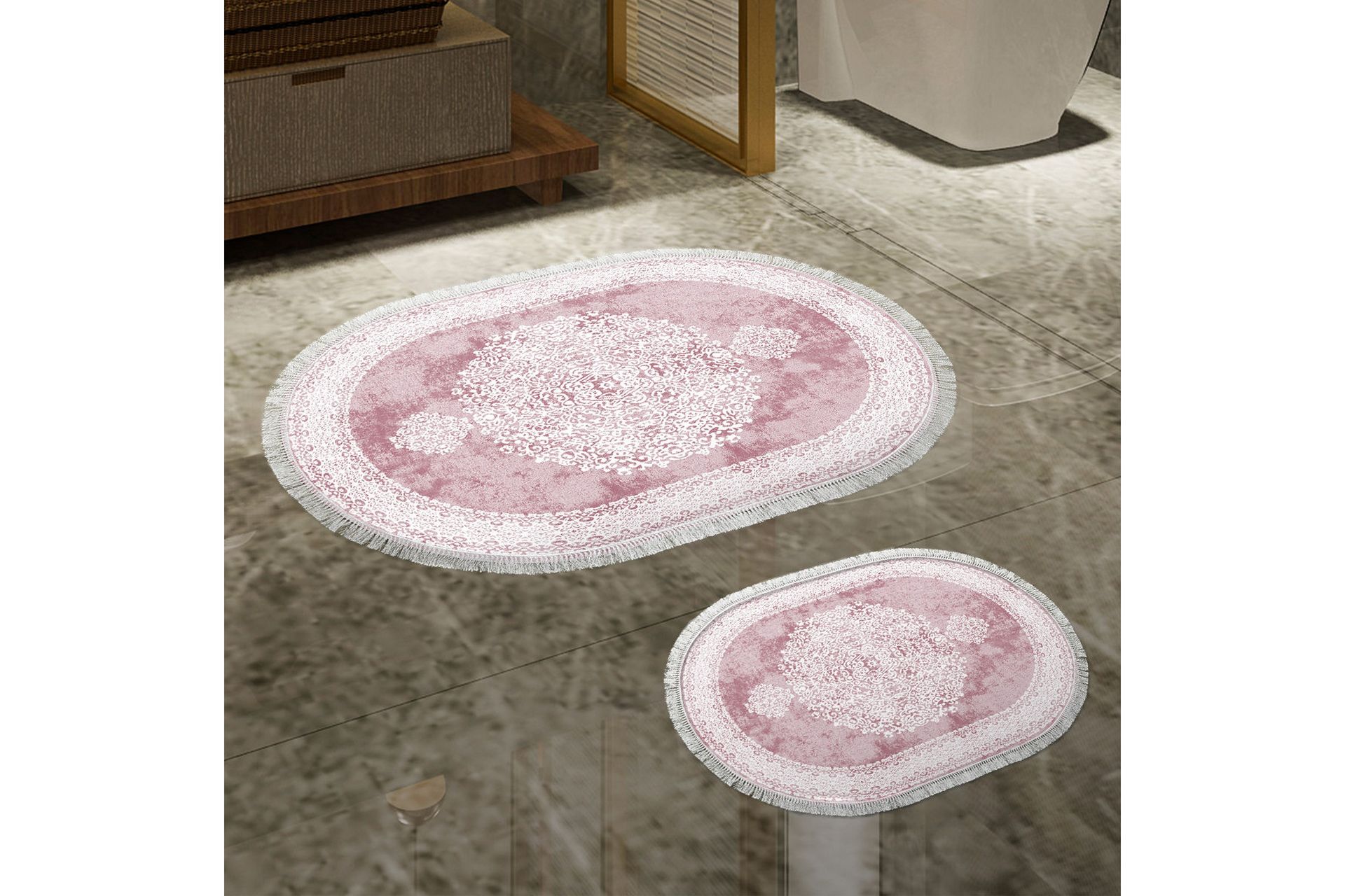 Baderomsmatte Pancholi 60x150 cm Rektangulær - Flerfarget - Tekstiler & tepper - Teppe & matte - Baderomsmatte