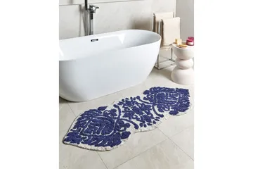 Baderomsmatte Canbar - Blå, Hvit - Tekstiler & tepper - Teppe & matte - Baderomsmatte